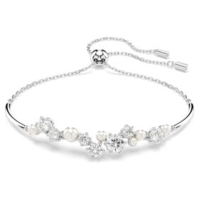 Constella armbånd med krystallperler, runde slipninger, hvitt, rhodiumbelagt Constella armbånd med krystallperler, runde slipninger, hvitt, rhodiumbelagt