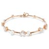 Constella-armbånd med krystallperler, runde slipninger, hvitt, rosagullbelagt Constella-armbånd med krystallperler, runde slipninger, hvitt, rosagullbelagt
