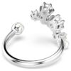 Constella åpen ring med krystallperler, runde slipninger, hvit, rhodiumbelagt Constella åpen ring med krystallperler, runde slipninger, hvit, rhodiumbelagt