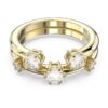 Constella-ringsett (2), rundslipt, hvit, gullbelagt Constella-ringsett (2), rundslipt, hvit, gullbelagt