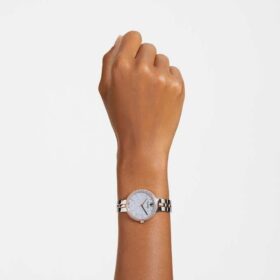 Cosmopolitan-klokke, sveitsiskprodusert, metallarmbånd, sølvfarget, blandet metallfinish