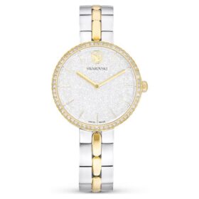 Cosmopolitan-klokke, sveitsiskprodusert, metallarmbånd, sølvfarget, blandet metallfinish