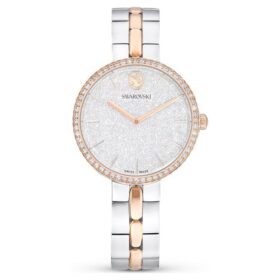 Cosmopolitan-klokke, sveitsiskprodusert, metallarmbånd, sølvfarget, blandet metallfinish