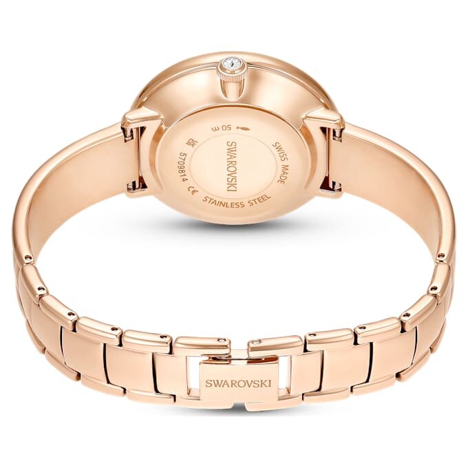 Crystalline Armbåndsur, sveitsiskprodusert, metallarmbånd, beige, rosagullfarget finish Crystalline Armbåndsur, sveitsiskprodusert, metallarmbånd, beige, rosagullfarget finish