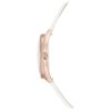 Crystalline Aura-klokke, sveitsiskprodusert, lærrem, hvit, rosagullfarget finish Crystalline Aura-klokke, sveitsiskprodusert, lærrem, hvit, rosagullfarget finish