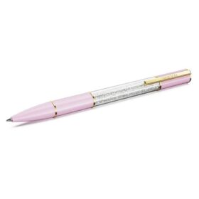 Crystalline ballpoint pen in rosa, gullbelagt