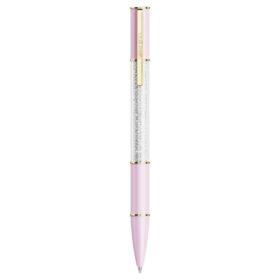 Crystalline ballpoint pen in rosa, gullbelagt