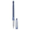 Crystalline rollerball-penn, blå, forkrommet