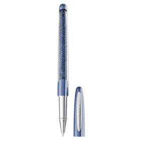 Crystalline rollerball-penn, blå, forkrommet