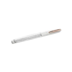 Crystalline rollerball-penn, hvit, rosagullbelagt