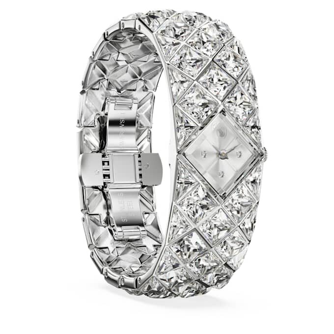 Curiosa armbåndsur med krystallarmbånd, sølvfarget, rustfritt stål Curiosa armbåndsur med krystallarmbånd, sølvfarget, rustfritt stål