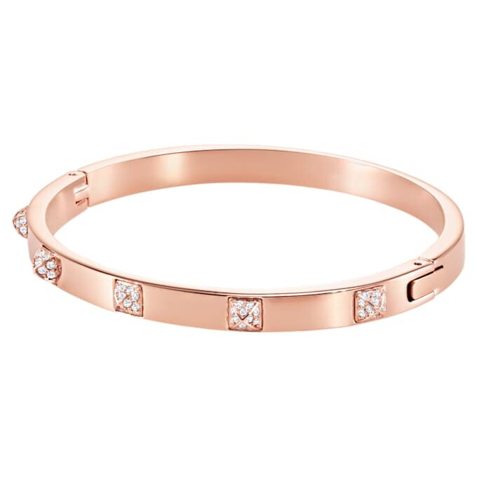 Dextera armbånd med pavé, hvit, rosagullbelagt Dextera armbånd med pavé, hvit, rosagullbelagt