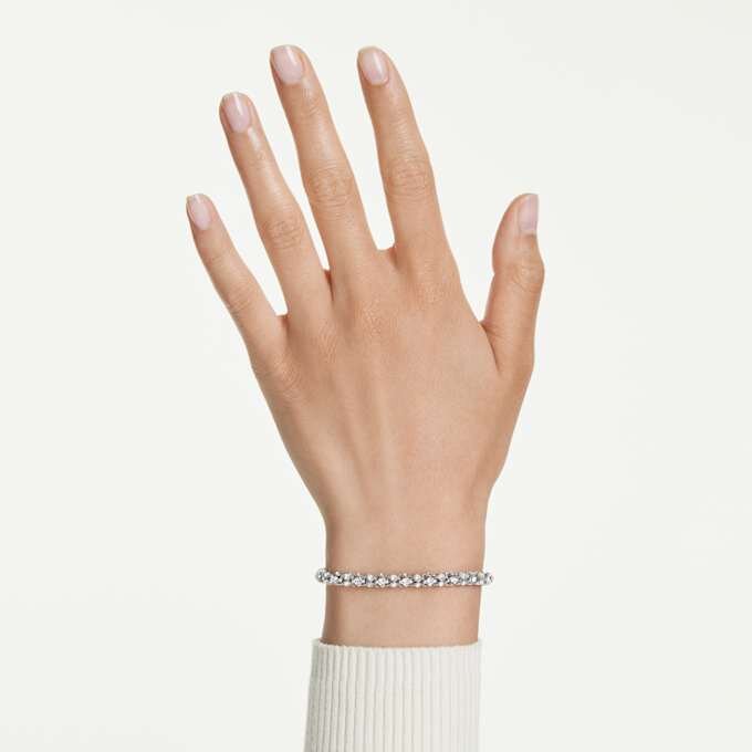 Dextera-armbånd med rundslipning, hvitt, rustfritt stål Dextera-armbånd med rundslipning, hvitt, rustfritt stål