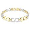 Dextera-armbånd med rundslipte krystaller, hvitt, blandet metallfinish Dextera-armbånd med rundslipte krystaller, hvitt, blandet metallfinish