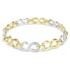 Dextera-armbånd med rundslipte krystaller, hvitt, blandet metallfinish Dextera-armbånd med rundslipte krystaller, hvitt, blandet metallfinish