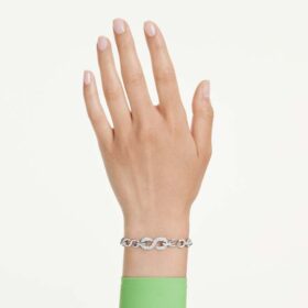 Dextera-armbånd med rundslipte krystaller, hvitt, rhodiumbelagt Dextera-armbånd med rundslipte krystaller, hvitt, rhodiumbelagt