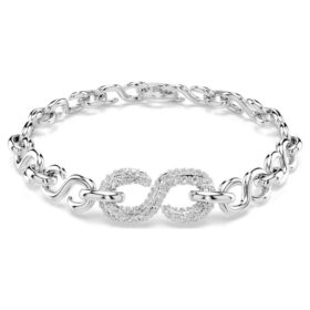 Dextera-armbånd med rundslipte krystaller, hvitt, rhodiumbelagt Dextera-armbånd med rundslipte krystaller, hvitt, rhodiumbelagt