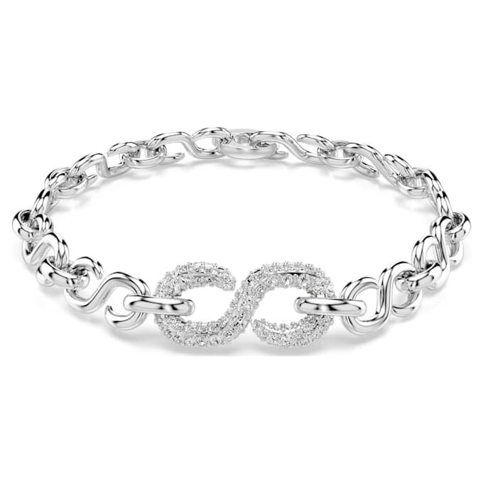 Dextera-armbånd med rundslipte krystaller, hvitt, rhodiumbelagt Dextera-armbånd med rundslipte krystaller, hvitt, rhodiumbelagt