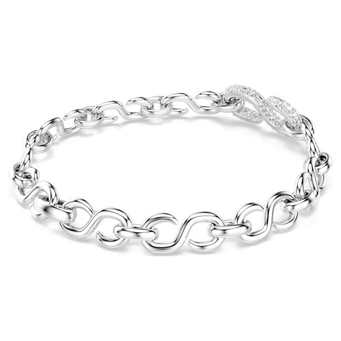 Dextera-armbånd med rundslipte krystaller, hvitt, rhodiumbelagt Dextera-armbånd med rundslipte krystaller, hvitt, rhodiumbelagt