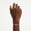 Dextera-armbånd med rundslipte steiner, hvitt, rhodiumbelagt Dextera-armbånd med rundslipte steiner, hvitt, rhodiumbelagt