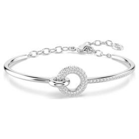 Dextera-armbånd med rundslipte steiner, hvitt, rhodiumbelagt Dextera-armbånd med rundslipte steiner, hvitt, rhodiumbelagt