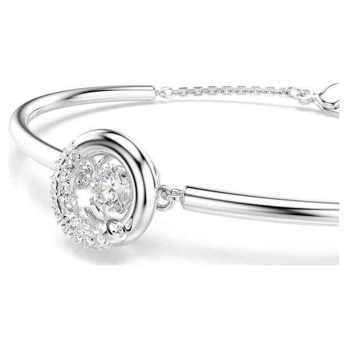 Dextera-armbånd med rundslipte steiner, hvitt, rhodiumbelagt Dextera-armbånd med rundslipte steiner, hvitt, rhodiumbelagt