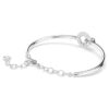 Dextera-armbånd med rundslipte steiner, hvitt, rhodiumbelagt Dextera-armbånd med rundslipte steiner, hvitt, rhodiumbelagt