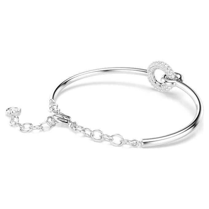 Dextera-armbånd med rundslipte steiner, hvitt, rhodiumbelagt Dextera-armbånd med rundslipte steiner, hvitt, rhodiumbelagt