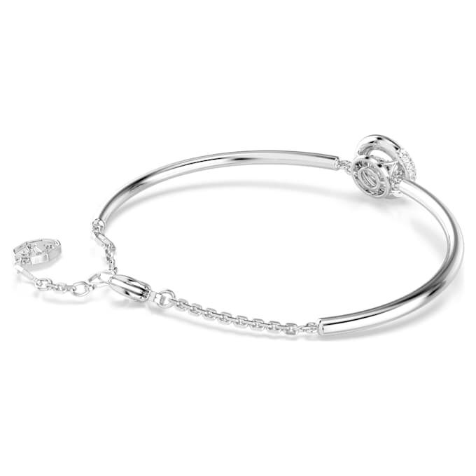 Dextera-armbånd med rundslipte steiner, hvitt, rhodiumbelagt Dextera-armbånd med rundslipte steiner, hvitt, rhodiumbelagt