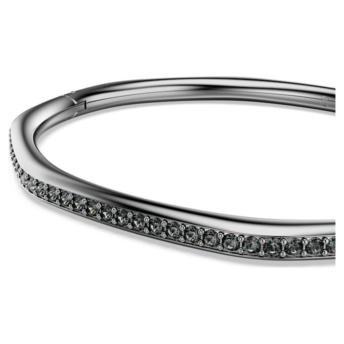 Dextera-armbånd, åttekantet form, rundslipt, hvit, rutheniumbelagt Dextera-armbånd, åttekantet form, rundslipt, hvit, rutheniumbelagt