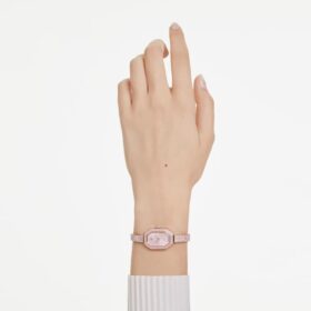 Dextera armbåndsur, sveitsiskprodusert, metallarmbånd, rosa, rosagullbelagt