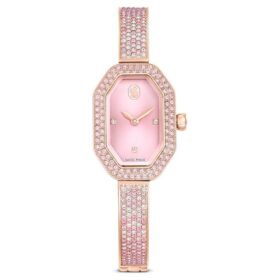 Dextera armbåndsur, sveitsiskprodusert, metallarmbånd, rosa, rosagullbelagt