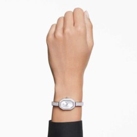 Dextera armbåndsur, sveitsiskprodusert, metallarmbånd, sølvfarget, rustfritt stål