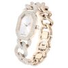 Dextera Chain Watch Swiss Made, krystallarmbånd, hvitt, champagnegullfarget finish Dextera Chain Watch Swiss Made, krystallarmbånd, hvitt, champagnegullfarget finish