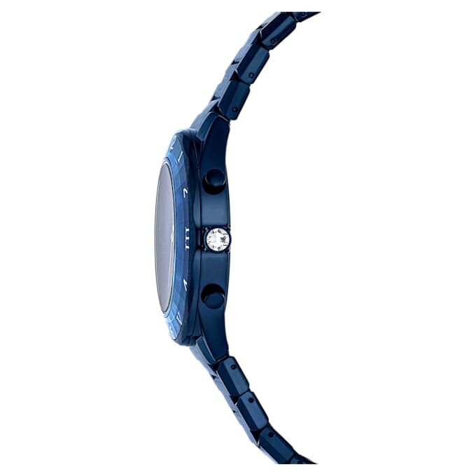 Dextera Chrono-klokke 39 mm, sveitsiskprodusert, metallarmbånd, blå, blå finish Dextera Chrono-klokke 39 mm, sveitsiskprodusert, metallarmbånd, blå, blå finish