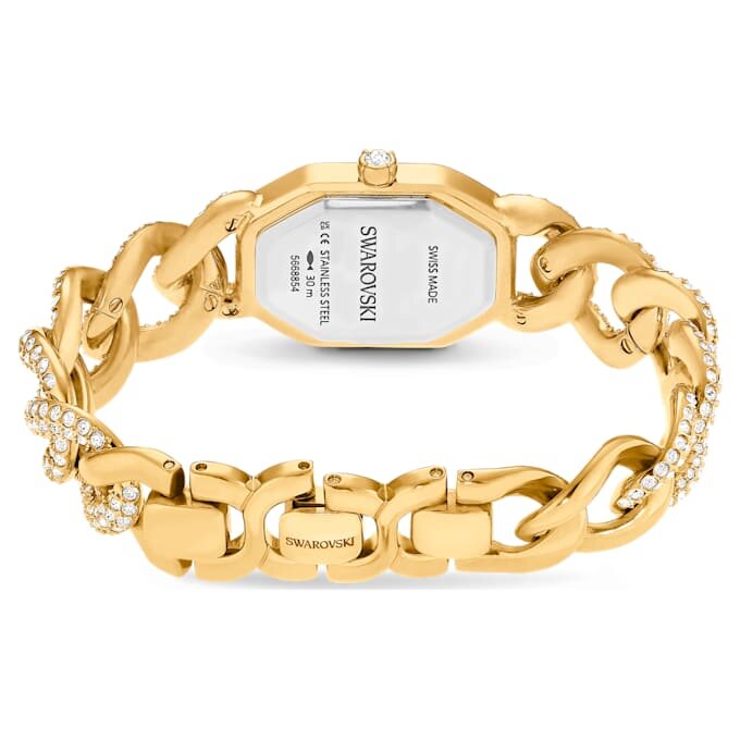 Dextera kjedeur, sveitsiskprodusert, armbånd med krystaller, gullfarget, gullfarget finish Dextera kjedeur, sveitsiskprodusert, armbånd med krystaller, gullfarget, gullfarget finish