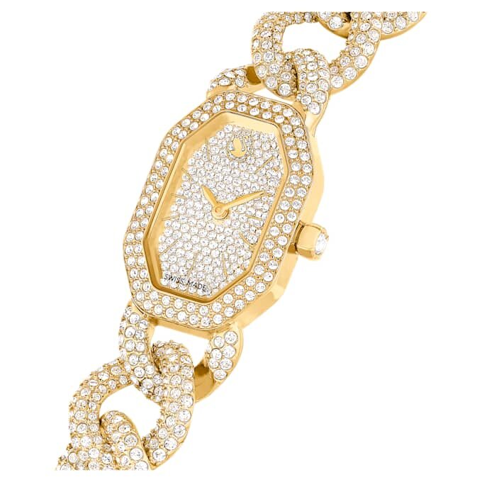 Dextera kjedeur, sveitsiskprodusert, armbånd med krystaller, gullfarget, gullfarget finish Dextera kjedeur, sveitsiskprodusert, armbånd med krystaller, gullfarget, gullfarget finish