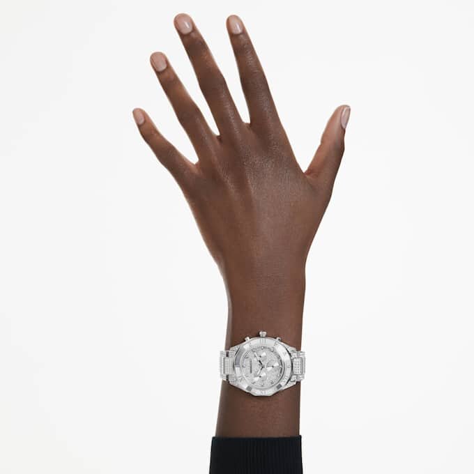 Dextera Lux-klokke, sveitsiskprodusert, metallarmbånd, sølvfarget, rustfritt stål Dextera Lux-klokke, sveitsiskprodusert, metallarmbånd, sølvfarget, rustfritt stål