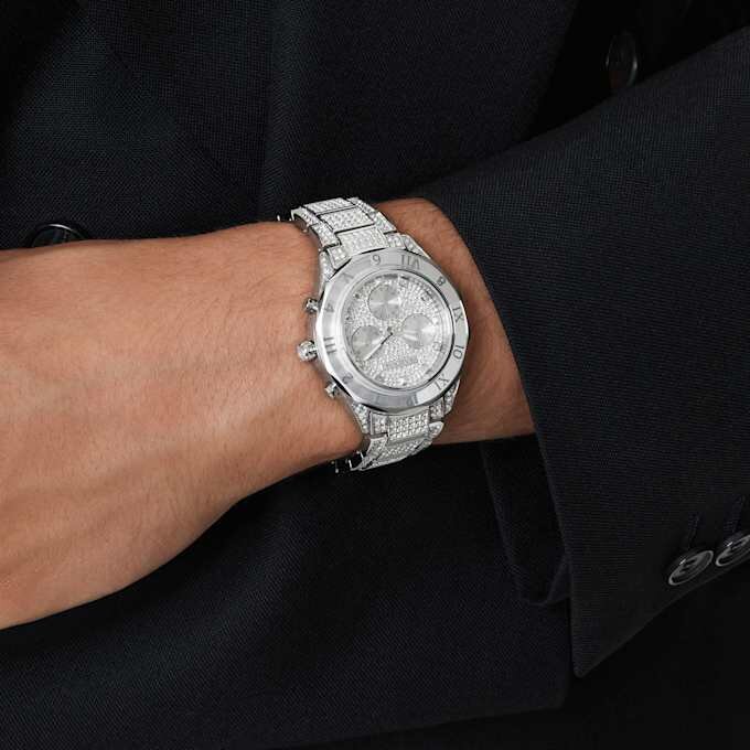 Dextera Lux-klokke, sveitsiskprodusert, metallarmbånd, sølvfarget, rustfritt stål Dextera Lux-klokke, sveitsiskprodusert, metallarmbånd, sølvfarget, rustfritt stål