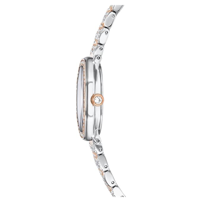 Dextera Octagon-klokke, sveitsiskprodusert, metallarmbånd, sølvfarget, rosagullfarget finish Dextera Octagon-klokke, sveitsiskprodusert, metallarmbånd, sølvfarget, rosagullfarget finish