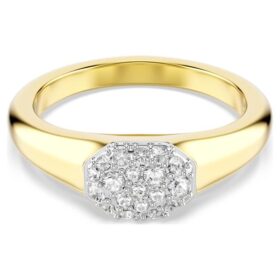 Dextera-ring med blandede slipninger, hvit, gullbelagt Dextera-ring med blandede slipninger, hvit, gullbelagt