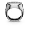 Dextera-ring, åttekantet form, rund sliping, svart, rutheniumbelagt Dextera-ring, åttekantet form, rund sliping, svart, rutheniumbelagt
