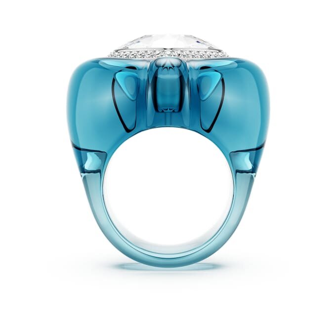 Dulcis cocktailring, hjerteformet, pavé, hjerte, blå Dulcis cocktailring, hjerteformet, pavé, hjerte, blå