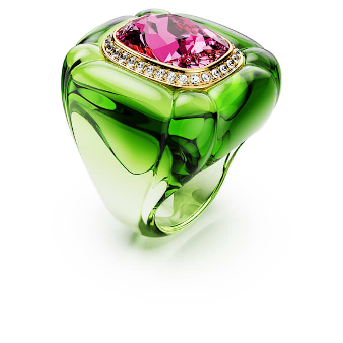 Dulcis cocktailring med puteformet slipning, pavé, flerfarget Dulcis cocktailring med puteformet slipning, pavé, flerfarget