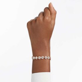 En Angelic-armbånd, rundslipt, pavé, medium, hvit, rosagullbelagt En Angelic-armbånd, rundslipt, pavé, medium, hvit, rosagullbelagt