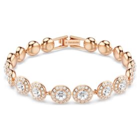 En Angelic-armbånd, rundslipt, pavé, medium, hvit, rosagullbelagt En Angelic-armbånd, rundslipt, pavé, medium, hvit, rosagullbelagt
