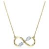 Eternity-anheng med laboratoriedyrkede diamanter 0,35 karat totalt, blandede former, 14K gult gull