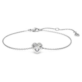 Eternity-armbånd med laboratoriedyrkede diamanter på totalt 0,5 karat, hjerteform, sterlingsølv Eternity-armbånd med laboratoriedyrkede diamanter på totalt 0,5 karat, hjerteform, sterlingsølv