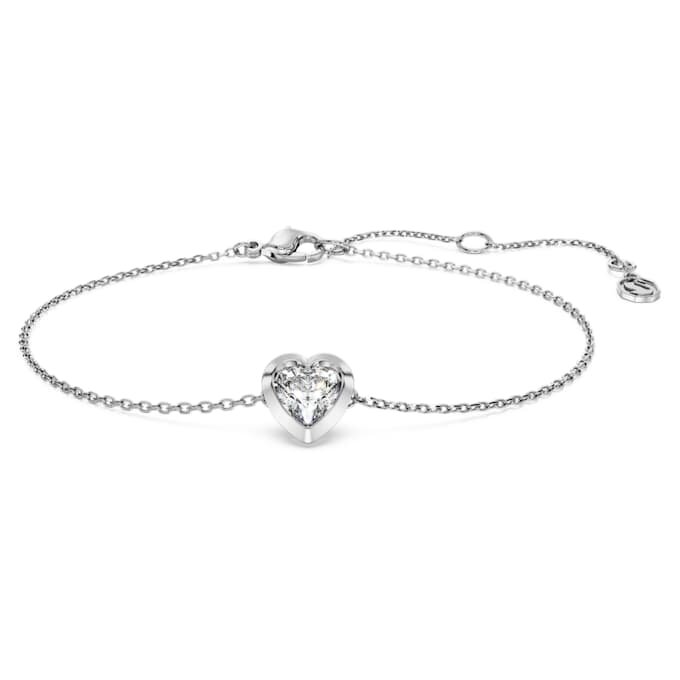 Eternity-armbånd med laboratoriedyrkede diamanter på totalt 0,5 karat, hjerteform, sterlingsølv Eternity-armbånd med laboratoriedyrkede diamanter på totalt 0,5 karat, hjerteform, sterlingsølv
