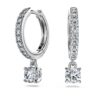 Eternity Drop-øredobber med laboratoriedyrkede diamanter 0,7 karat totalt, rund form, 14K hvitt gull